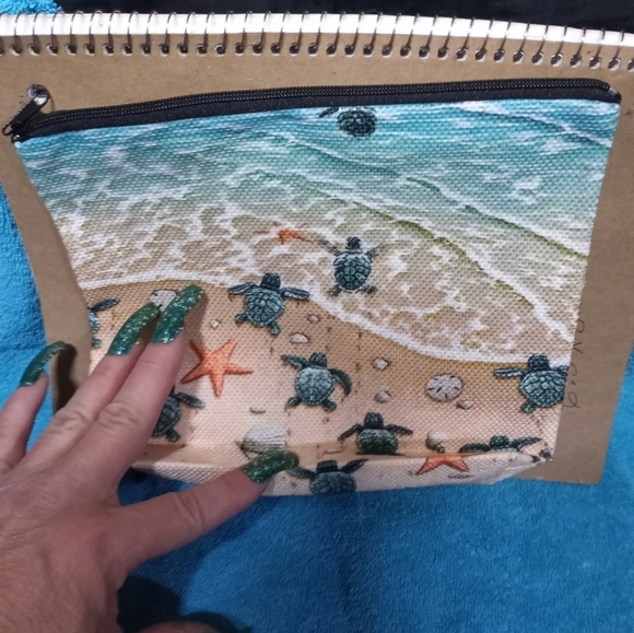 Beach Turtle Makeup Bag Cosmetic Pouch - Picture 2 of 2